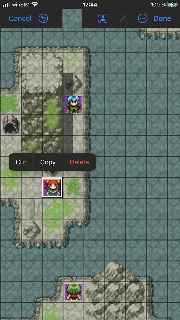 Editing Map Screen